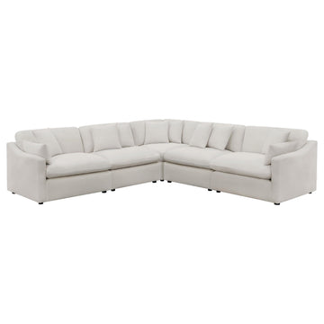  Coaster Furniture Hobson 551451-SETA 5-piece Upholstered Modular Sectional Sofa - Ivory IMAGE 1