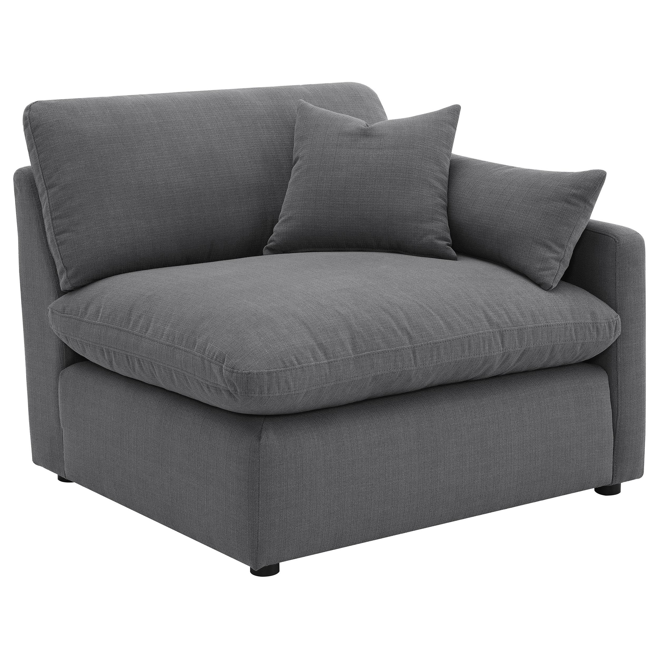  Coaster Furniture Hobson 551455-SETA 5-piece Upholstered Modular Sectional Sofa - Charcoal IMAGE 5