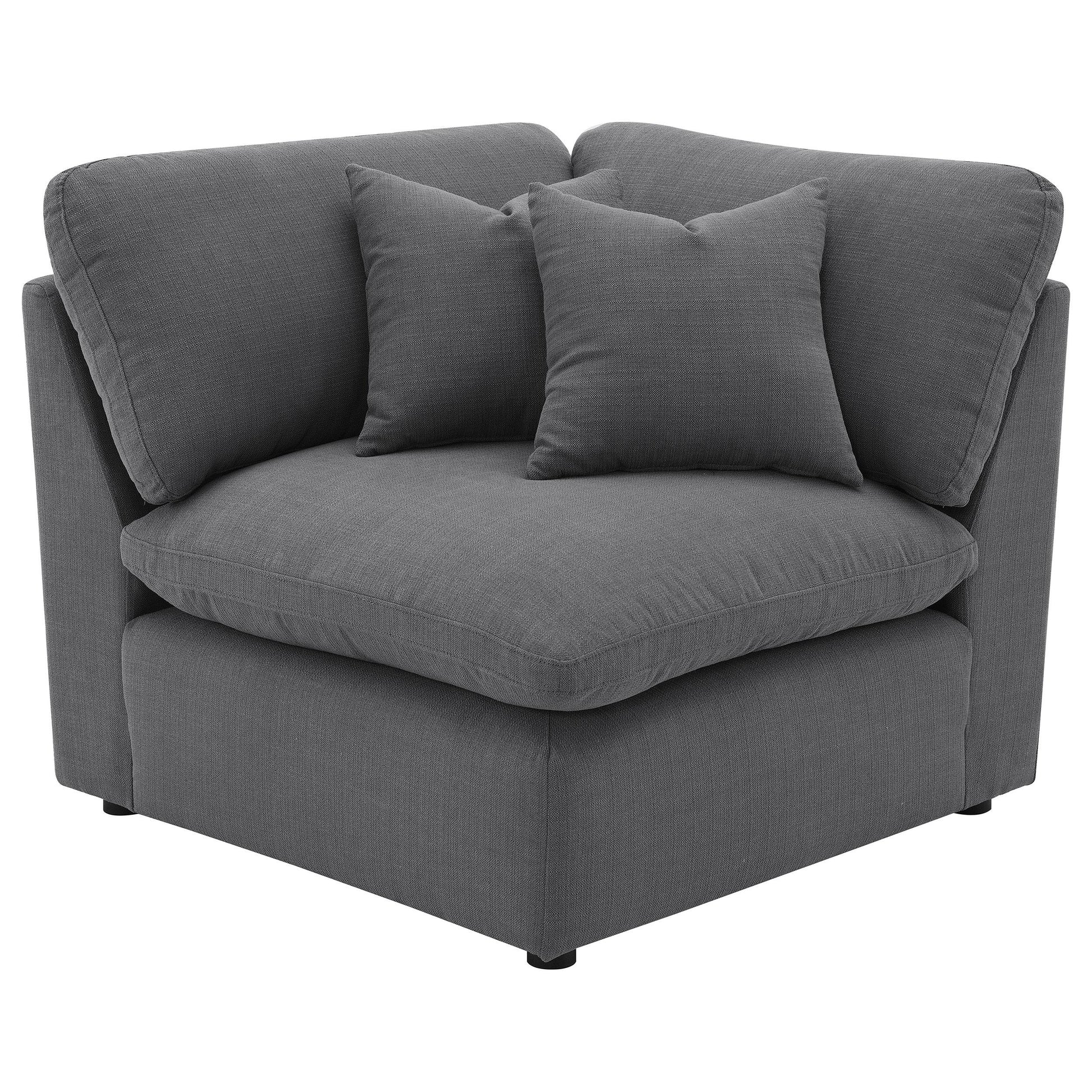 Coaster Furniture Hobson 551455-SETA 5-piece Upholstered Modular Sectional Sofa - Charcoal IMAGE 6