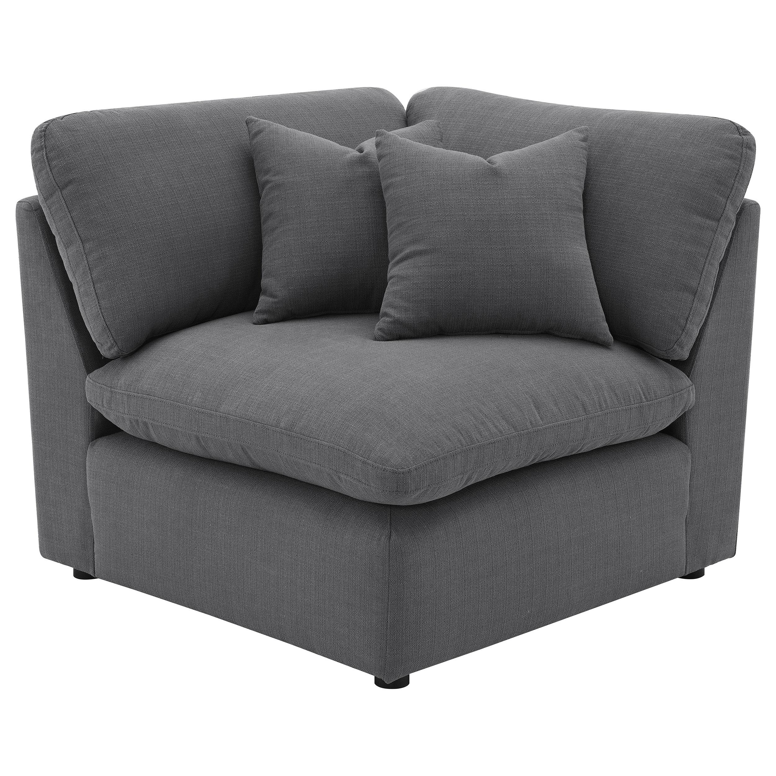  Coaster Furniture Hobson 551455-SETA 5-piece Upholstered Modular Sectional Sofa - Charcoal IMAGE 6