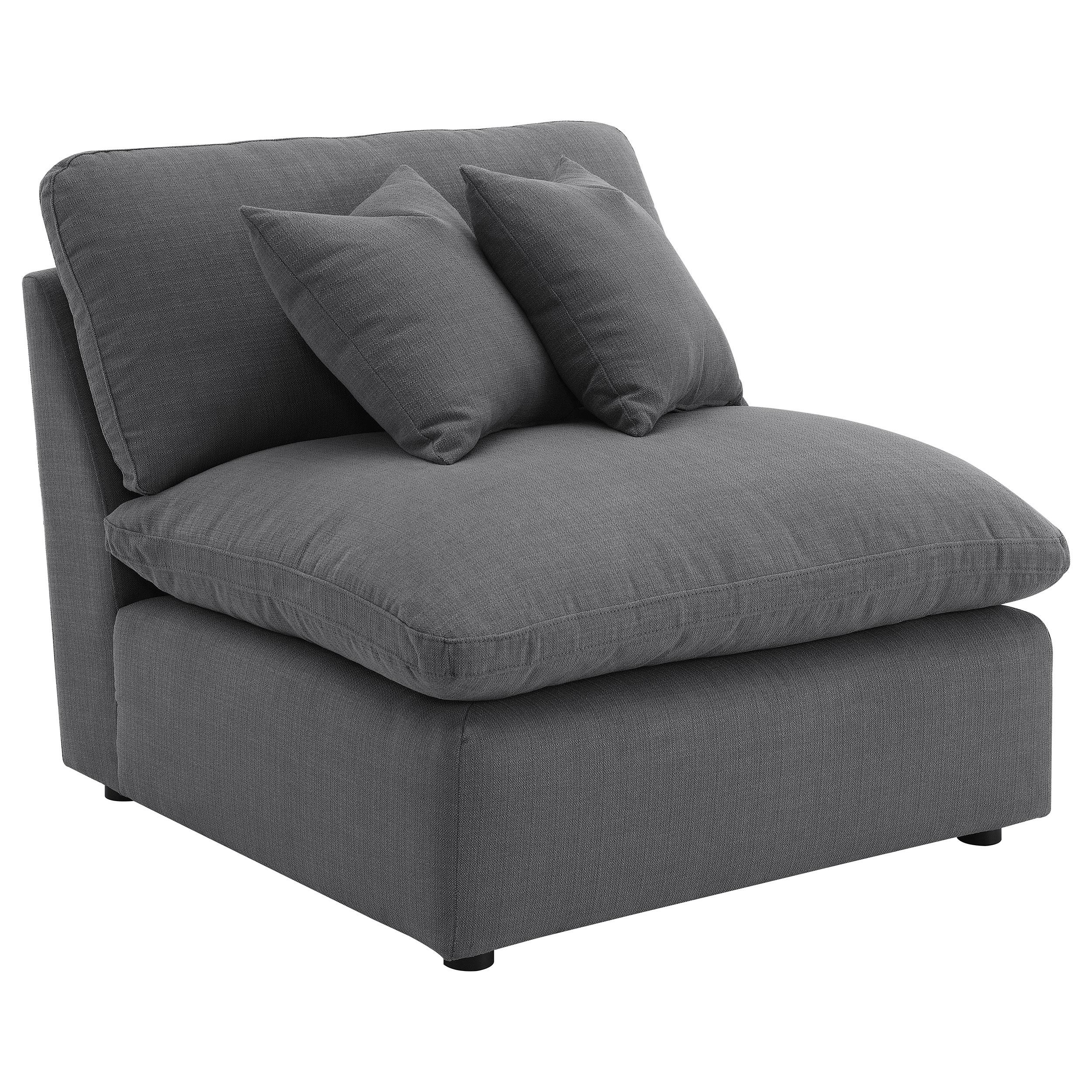  Coaster Furniture Hobson 551455-SETB 4-piece Upholstered Modular Sectional Sofa - Charcoal IMAGE 7