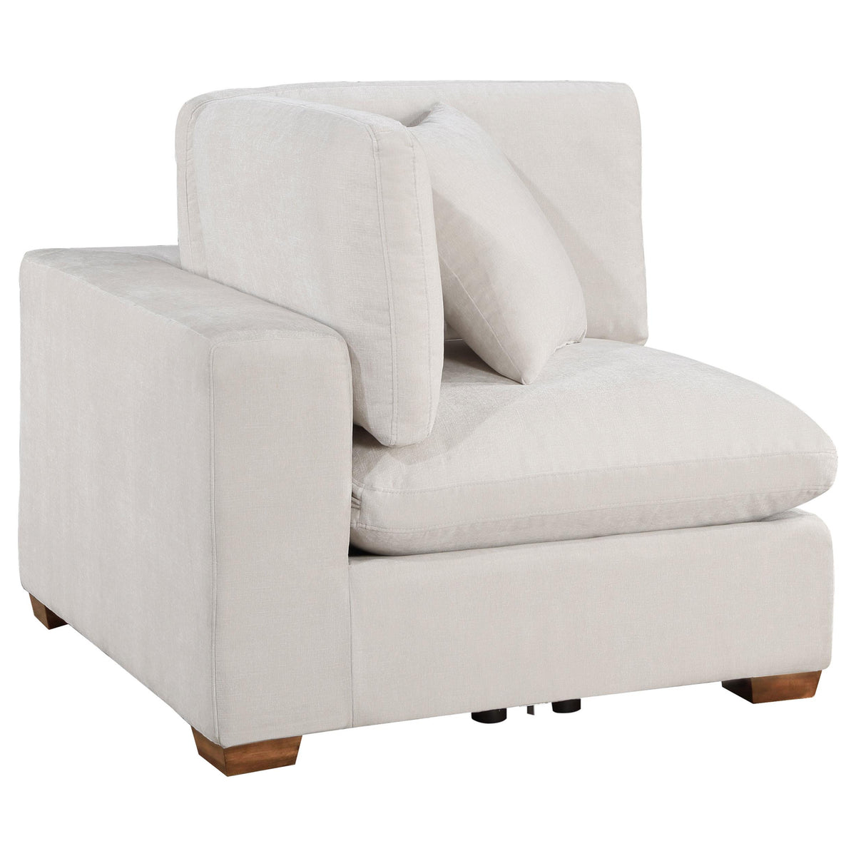  Coaster Furniture Lakeview 551462 Upholstered Corner Chair - Ivory IMAGE 1