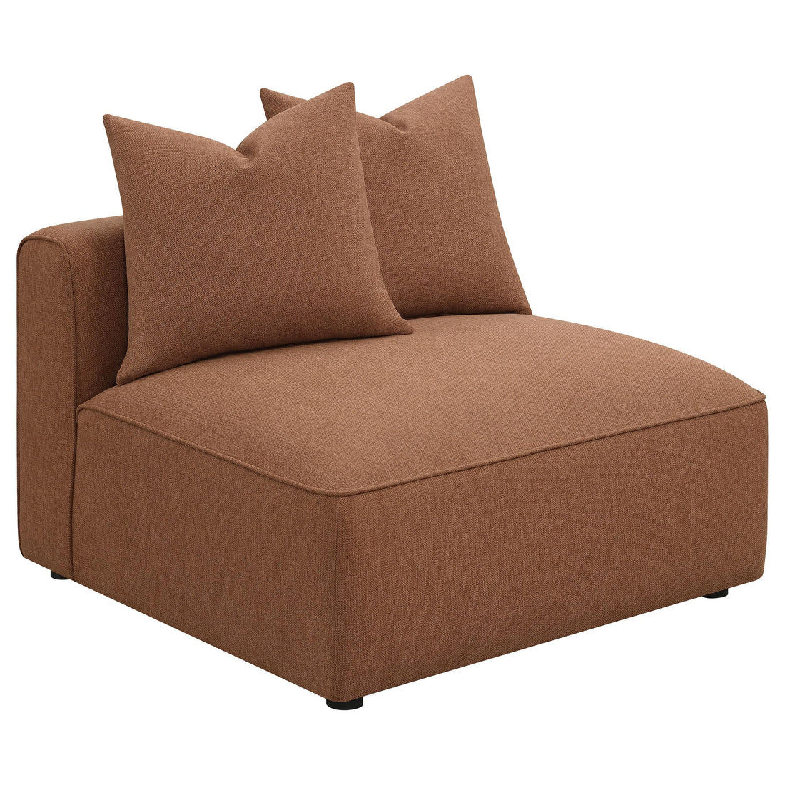  Coaster Furniture Jennifer 551591 Upholstered Armless Chair - Terracotta IMAGE 1