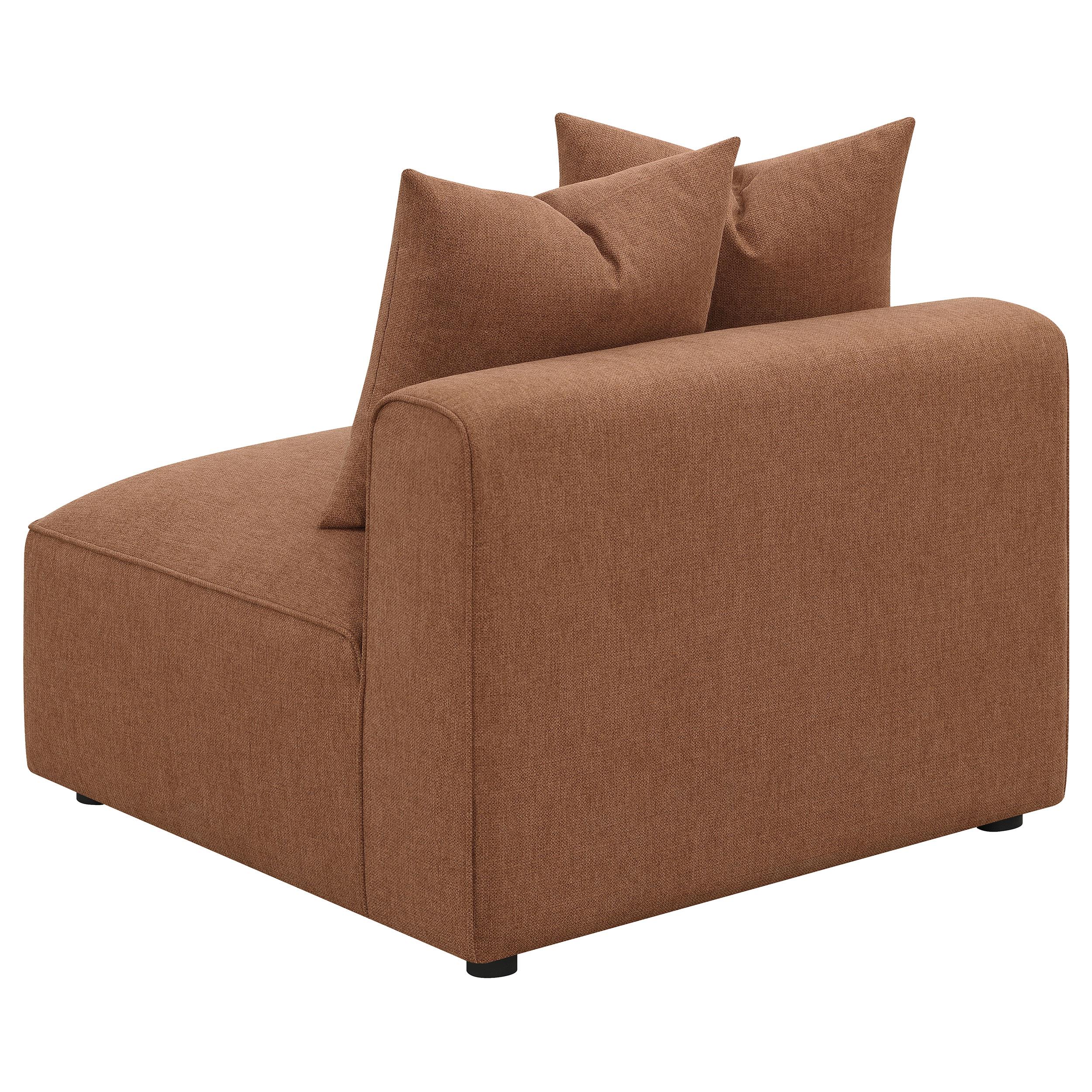  Coaster Furniture Jennifer 551591 Upholstered Armless Chair - Terracotta IMAGE 8
