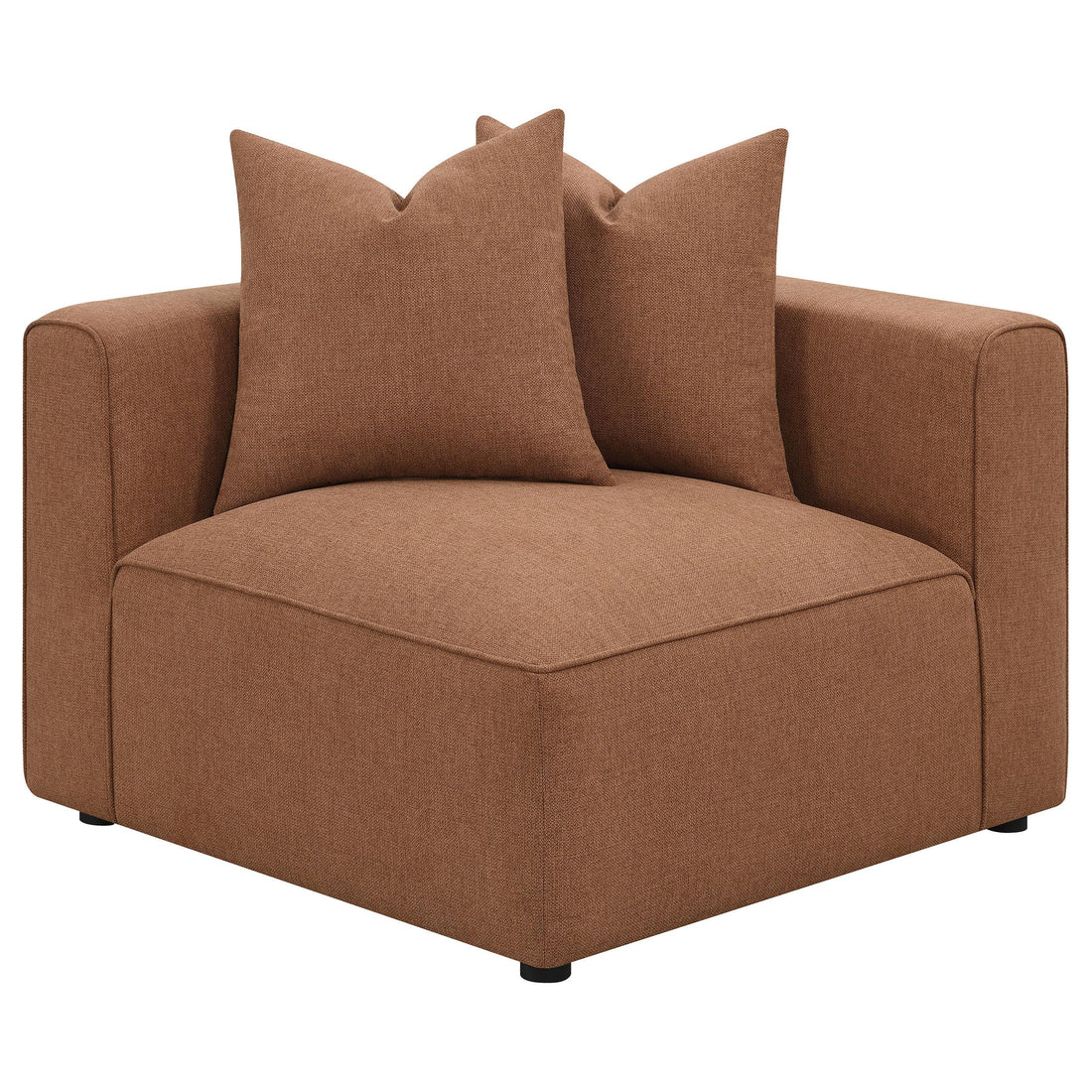  Coaster Furniture Jennifer 551592 Upholstered Corner Chair - Terracotta IMAGE 1