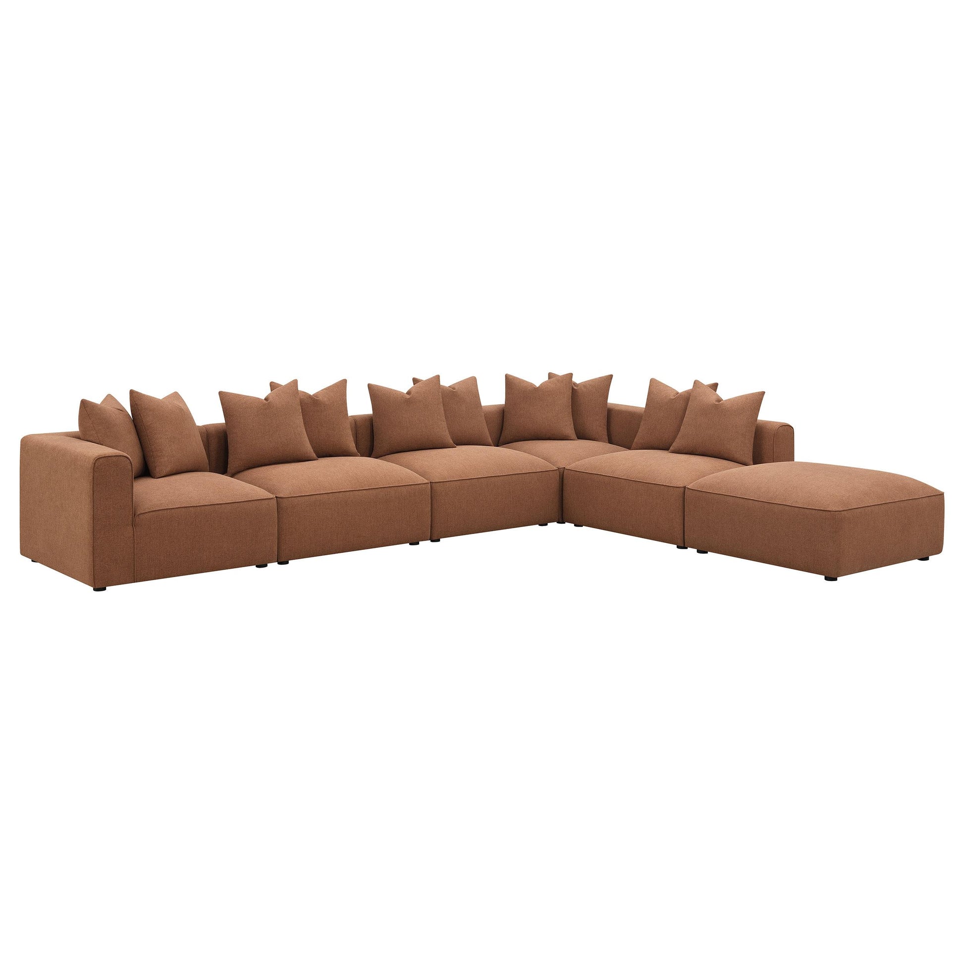  Coaster Furniture Jennifer 551592 Upholstered Corner Chair - Terracotta IMAGE 6