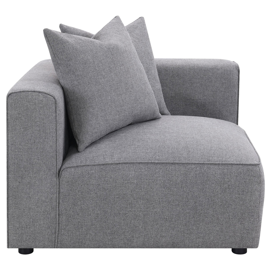  Coaster Furniture Jennifer 551595 Upholstered Corner Chair - Grey IMAGE 1
