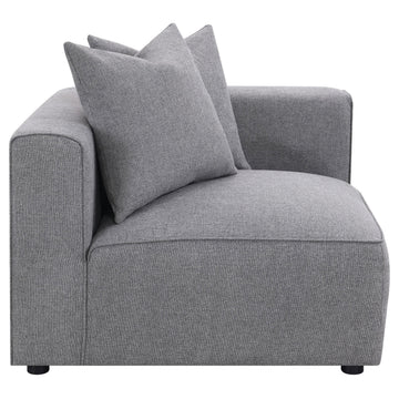  Coaster Furniture Jennifer 551595 Upholstered Corner Chair - Grey IMAGE 1