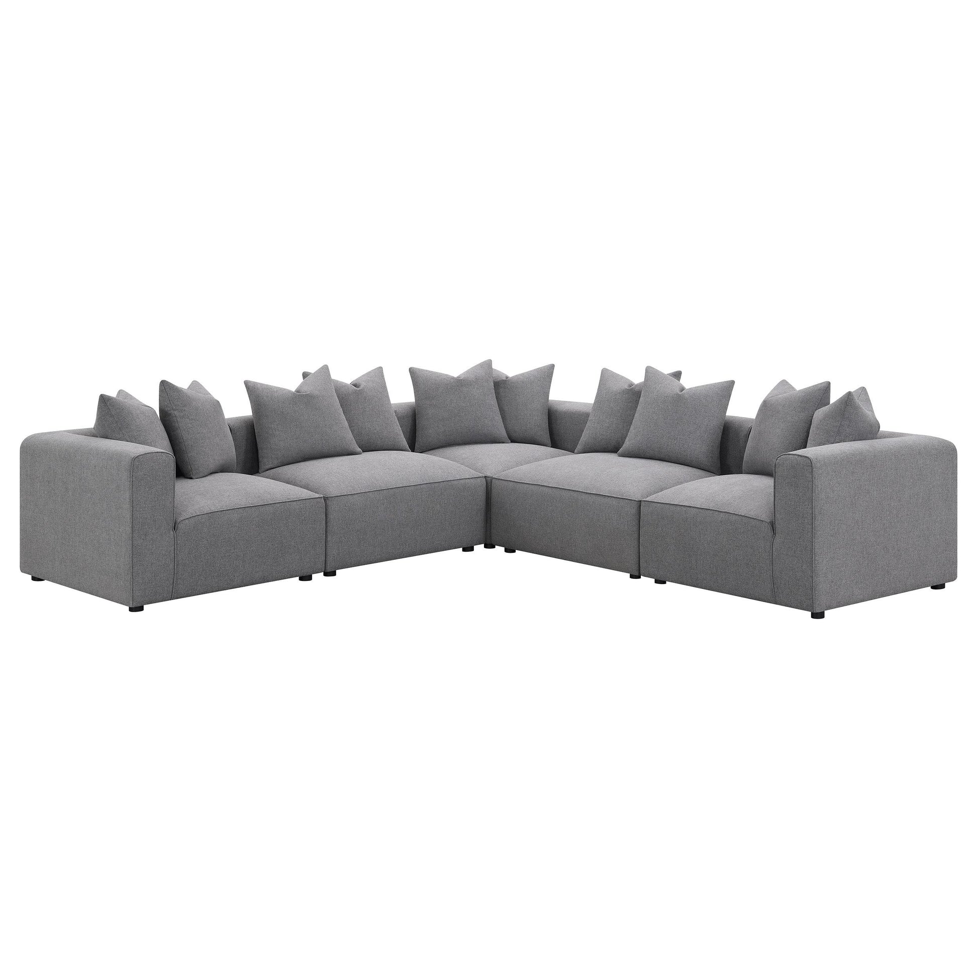  Coaster Furniture Jennifer 551595 Upholstered Corner Chair - Grey IMAGE 14