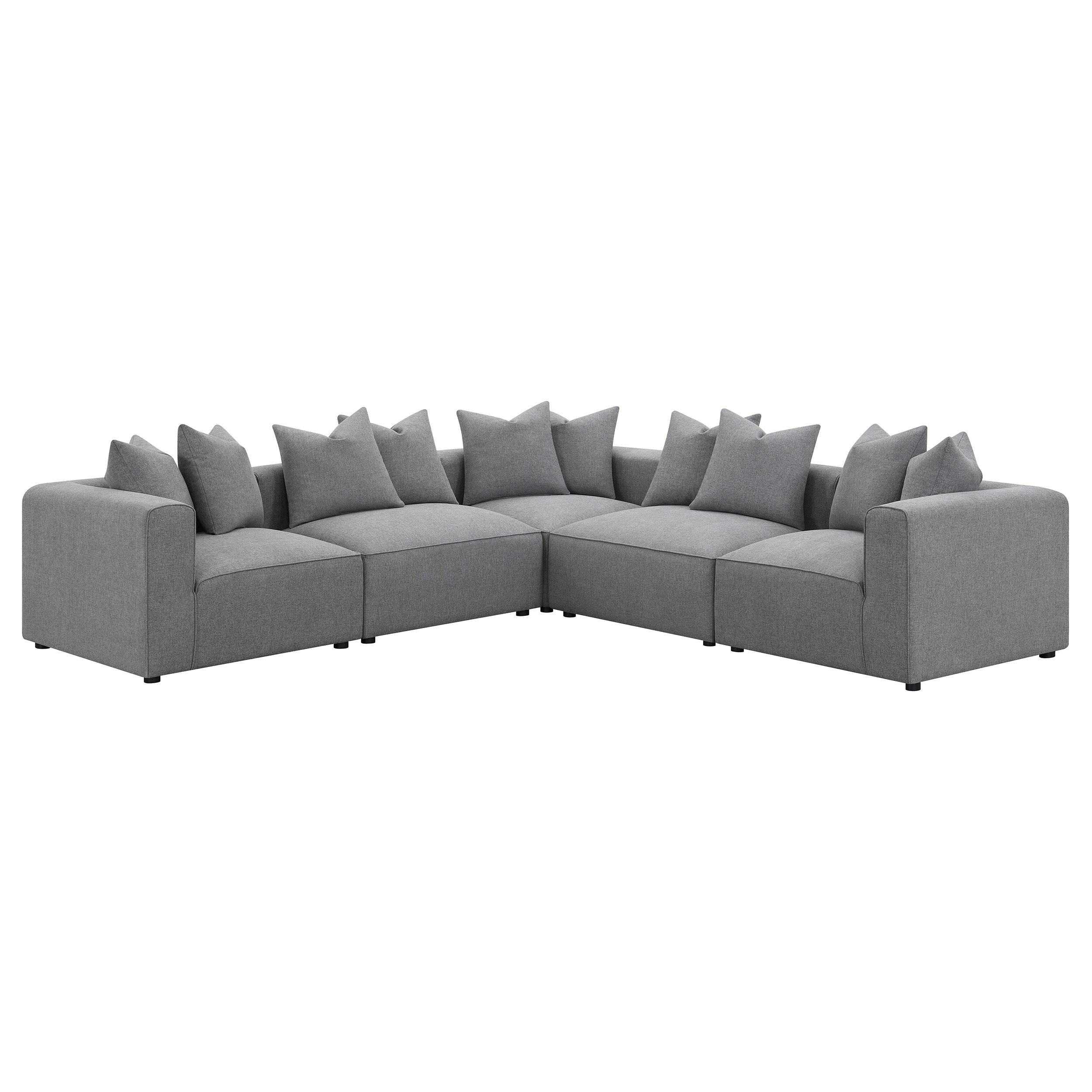  Coaster Furniture Jennifer 551595 Upholstered Corner Chair - Grey IMAGE 14