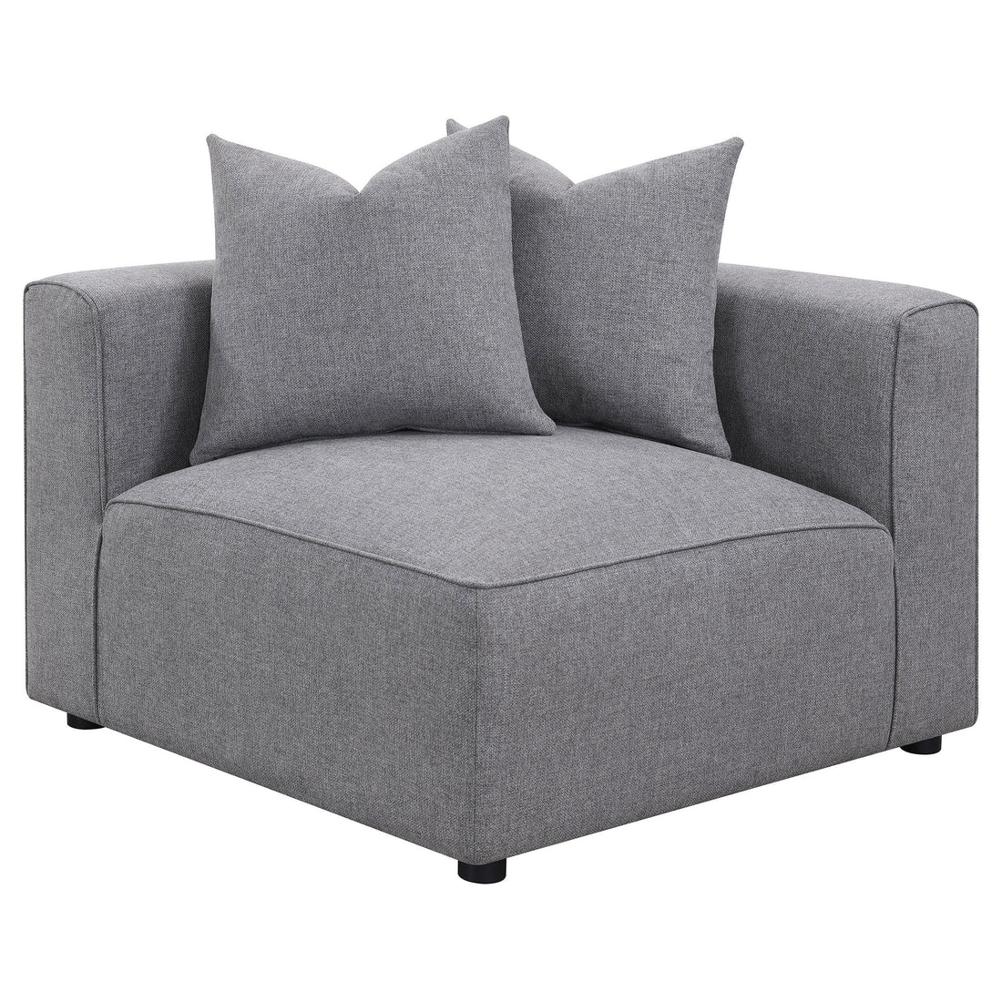  Coaster Furniture Jennifer 551595 Upholstered Corner Chair - Grey IMAGE 1