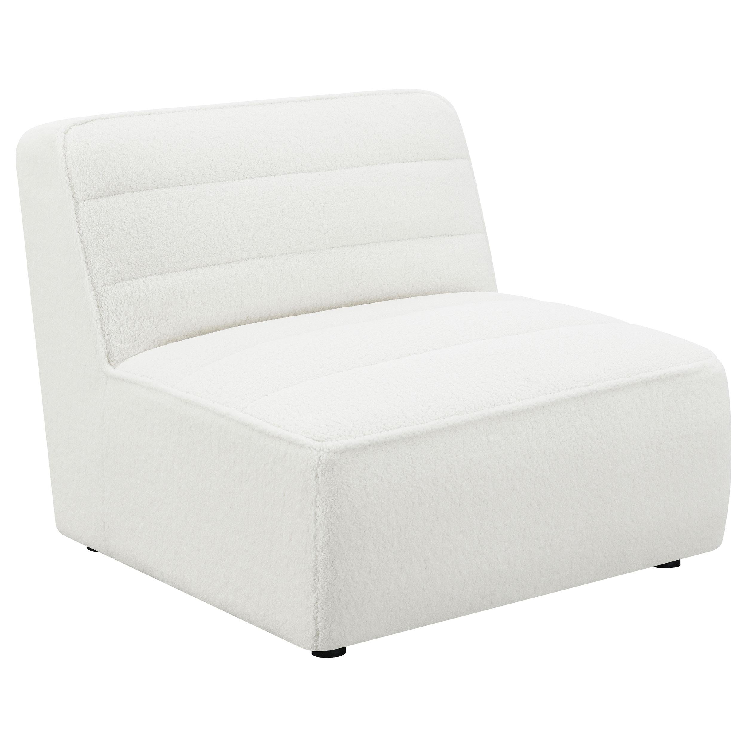  Coaster Furniture Sunny 551621 Upholstered Armless Chair - Natural IMAGE 1