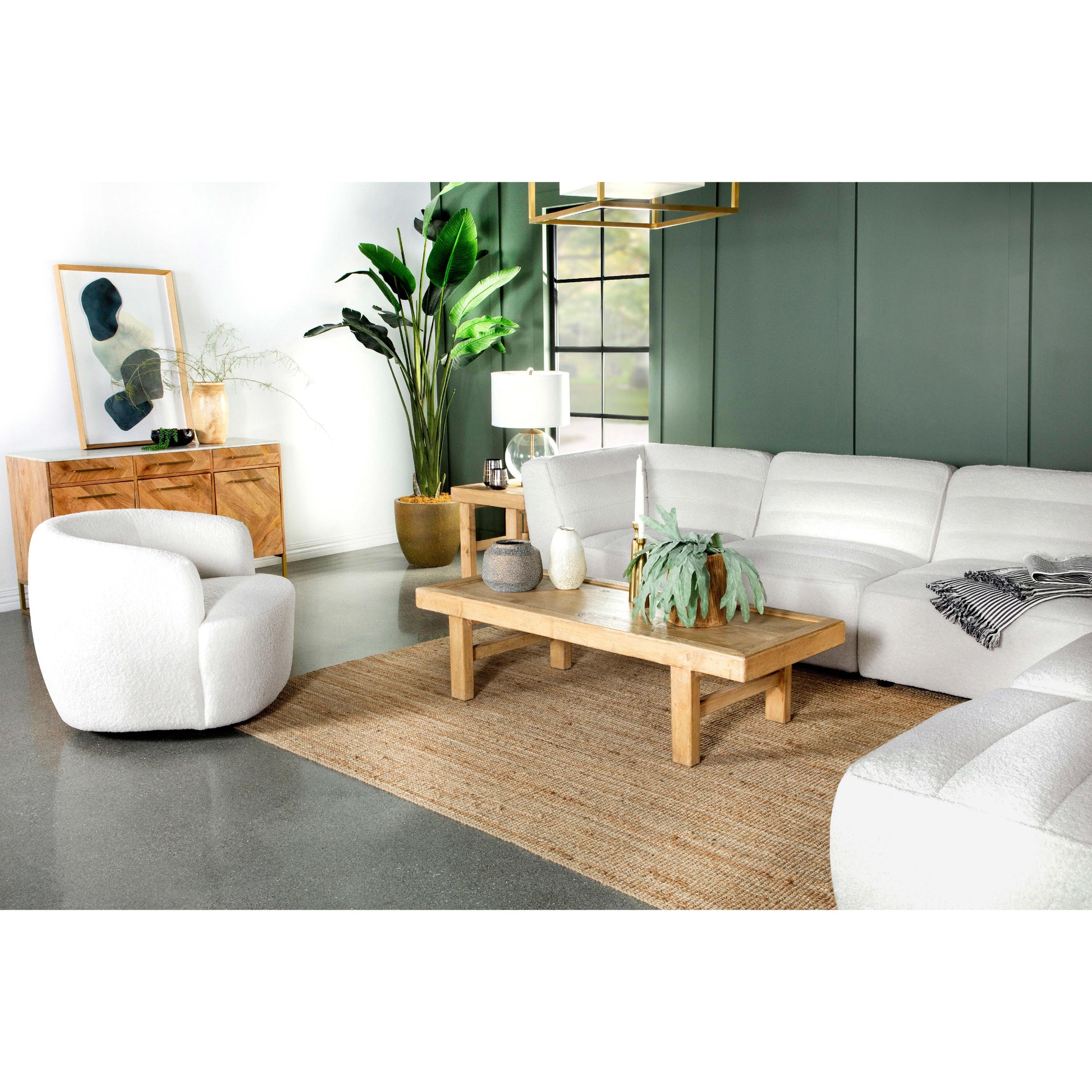  Coaster Furniture Sunny 551622 Upholstered Corner Chair - Natural IMAGE 10