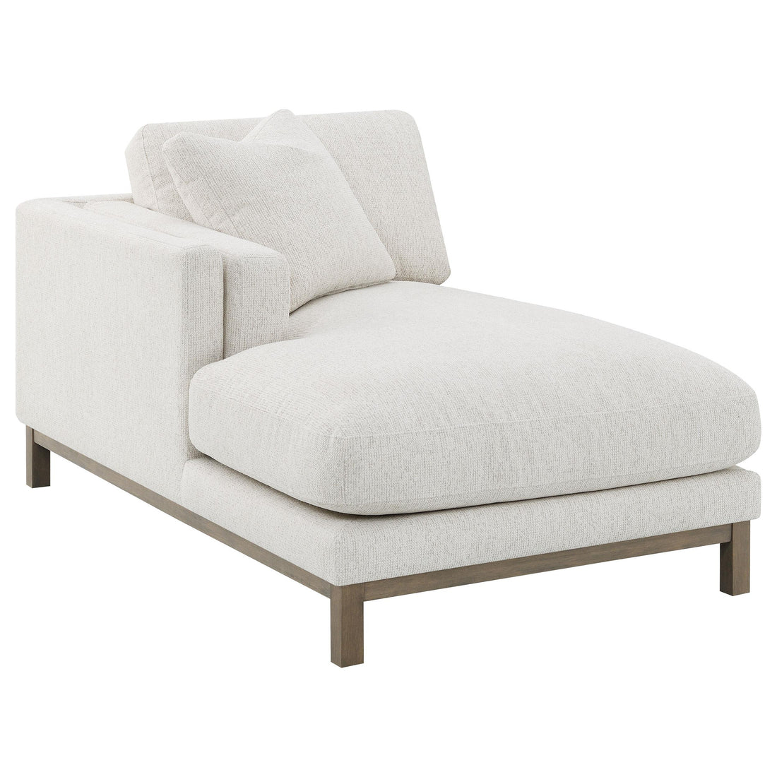  Coaster Furniture Geneva 551777 Boucle Upholstered Sectional Chaise Sofa - Sand IMAGE 1
