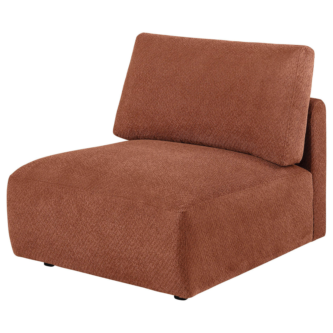  Coaster Furniture Elysia 551891 Chenille Upholstered Modular Armless Chair - Coral IMAGE 1