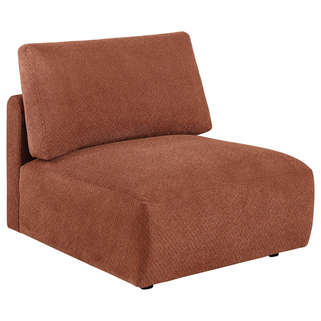  Coaster Furniture Elysia 551891 Chenille Upholstered Modular Armless Chair - Coral IMAGE 1