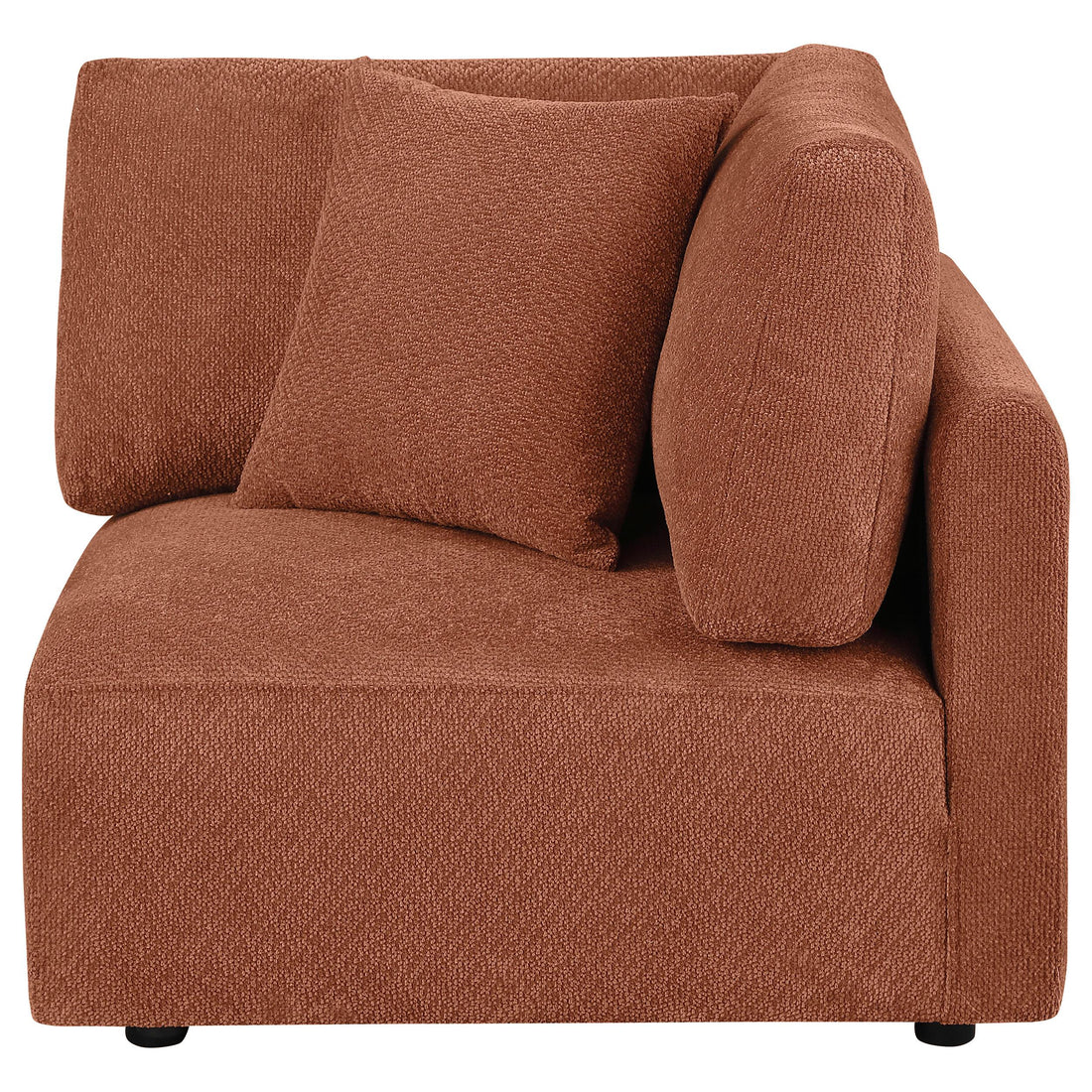  Coaster Furniture Elysia 551892 Chenille Upholstered Modular Corner Chair - Coral IMAGE 1