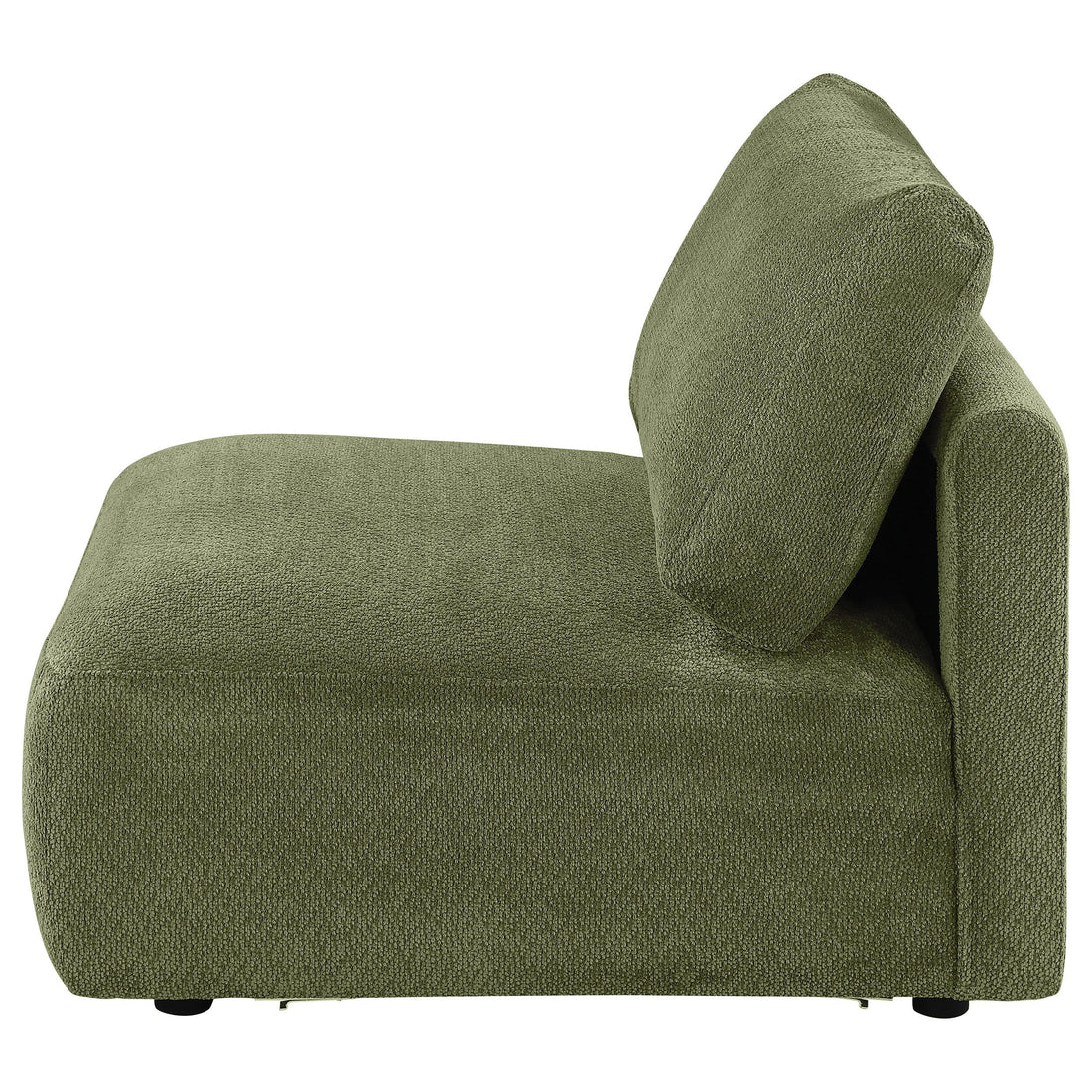  Coaster Furniture Elysia 551895 Chenille Upholstered Modular Armless Chair - Green IMAGE 1