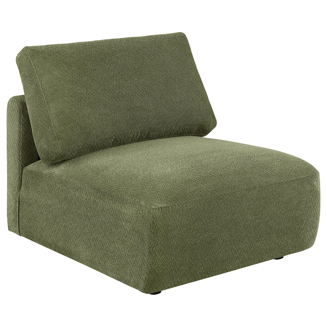  Coaster Furniture Elysia 551895 Chenille Upholstered Modular Armless Chair - Green IMAGE 1