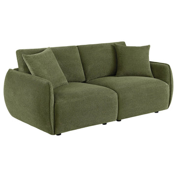  Coaster Furniture Elysia 551895-LOVE Chenille Upholstered Modular Lounge Loveseat - Green IMAGE 1
