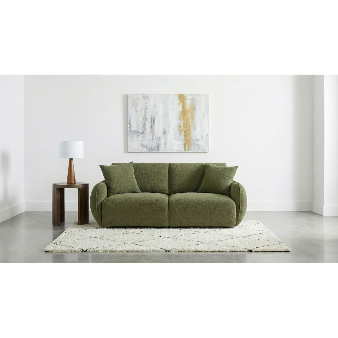  Coaster Furniture Elysia 551895-LOVE Chenille Upholstered Modular Lounge Loveseat - Green IMAGE 1