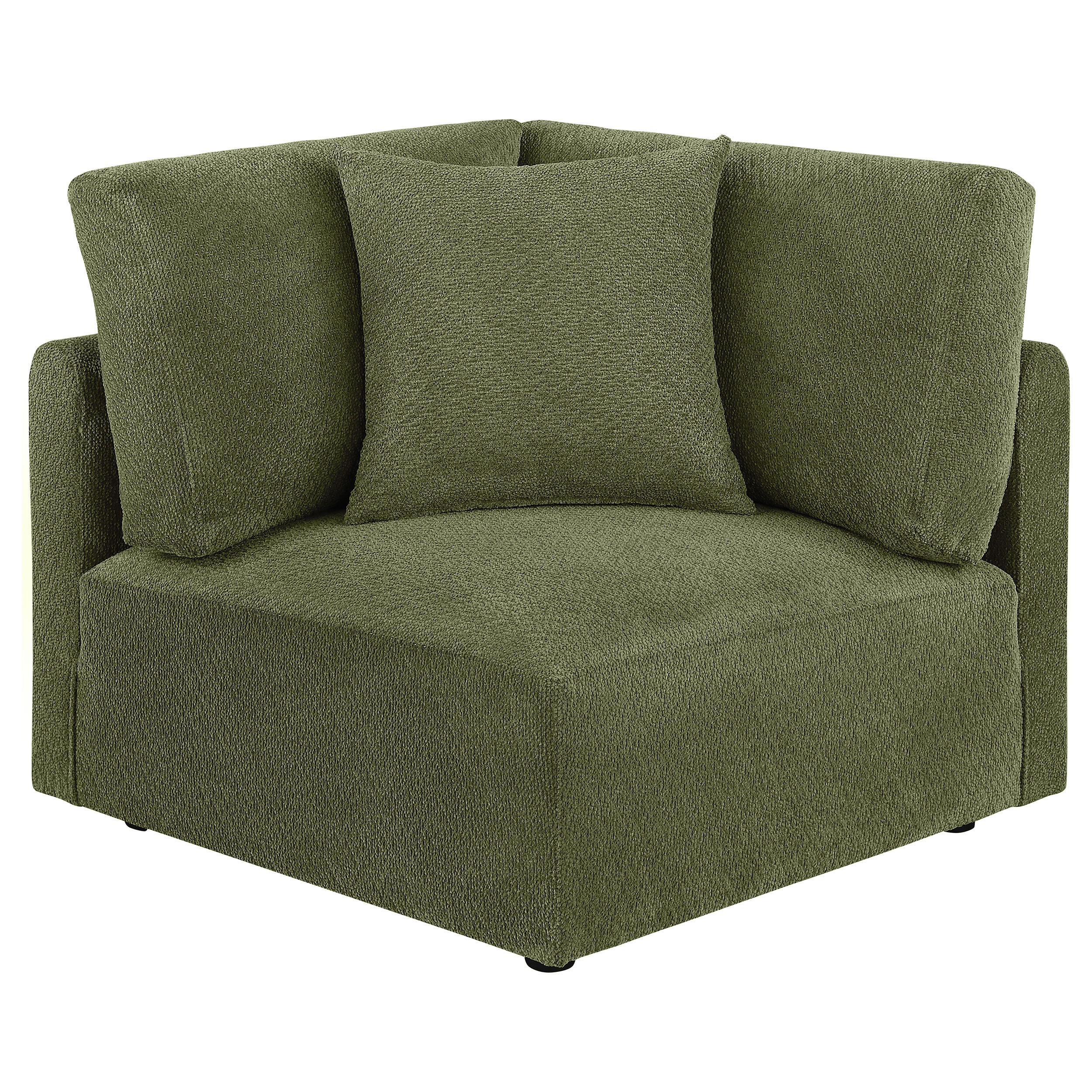  Coaster Furniture Elysia 551895-SETA 5-piece Chenille Upholstered Modular Sectional Sofa - Green IMAGE 12