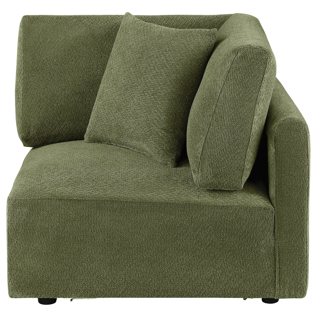  Coaster Furniture Elysia 551896 Chenille Upholstered Modular Corner Chair - Green IMAGE 1