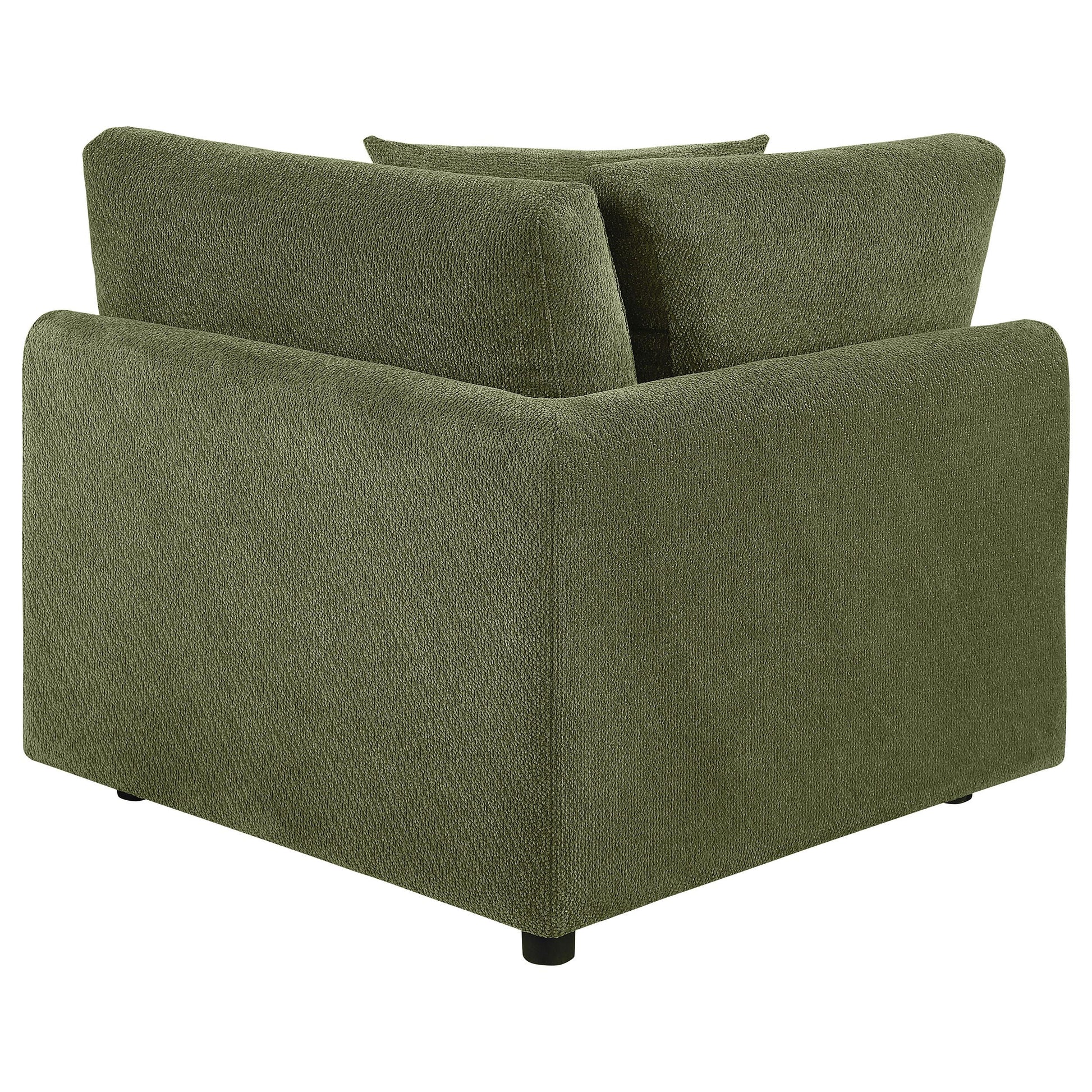  Coaster Furniture Elysia 551896 Chenille Upholstered Modular Corner Chair - Green IMAGE 2