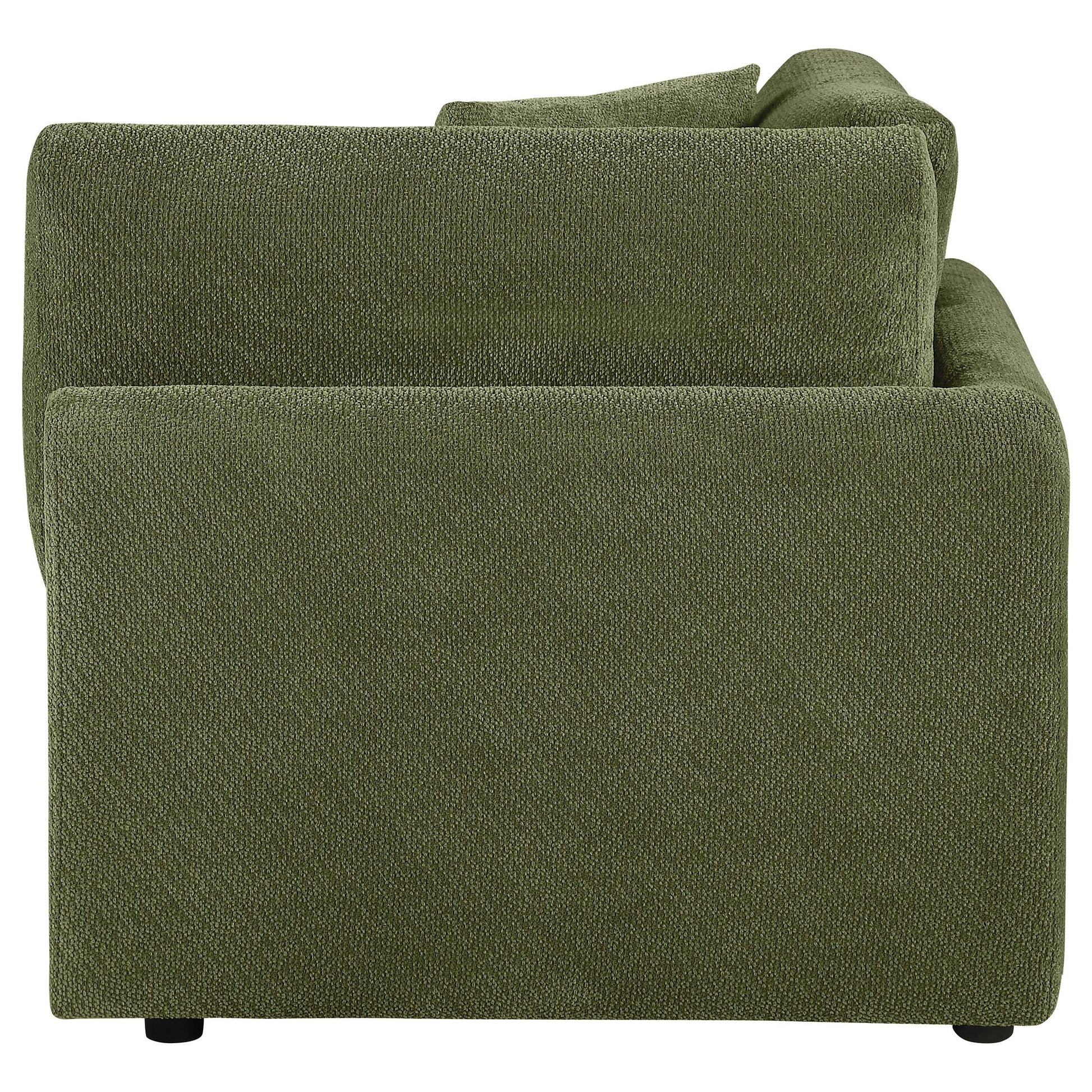  Coaster Furniture Elysia 551896 Chenille Upholstered Modular Corner Chair - Green IMAGE 6