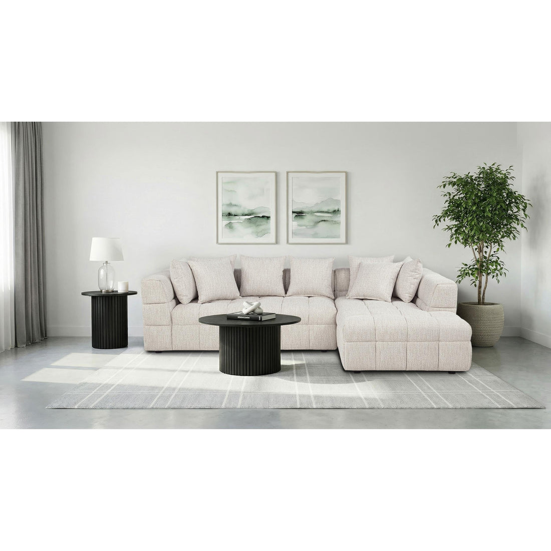  Coaster Furniture Amara 551911-SETB 2-Piece Upholstered Sectional Sofa IMAGE 1