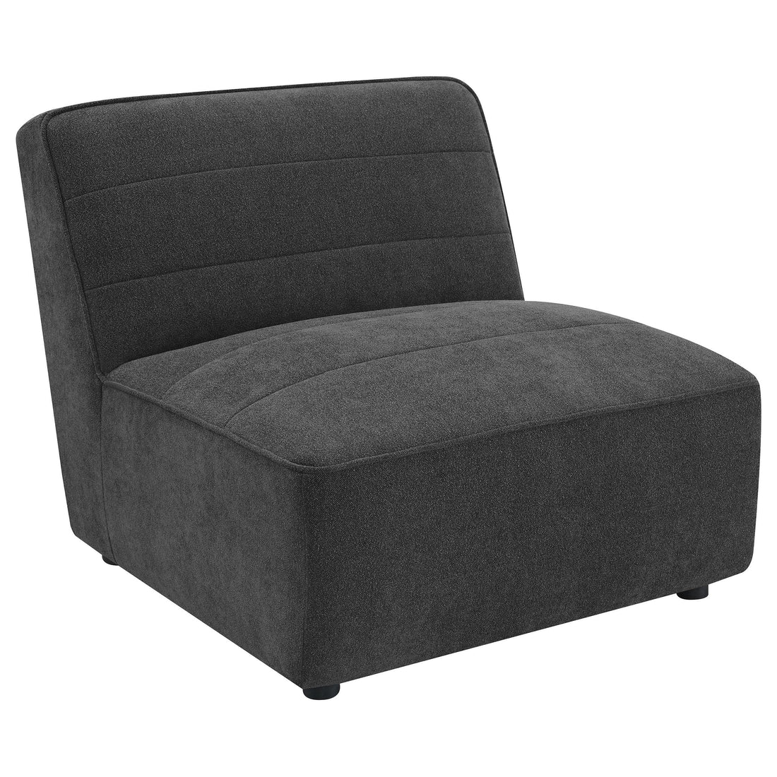  Coaster Furniture Sunny 552081 Upholstered Armless Chair - Dark Charcoal IMAGE 1