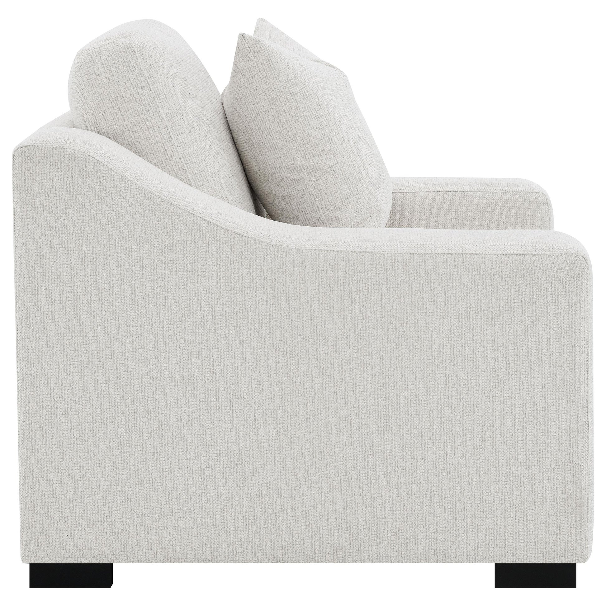  Coaster Furniture Ashlyn 552093 Fabric Upholstered Track Arm Accent Chair - Sand IMAGE 6