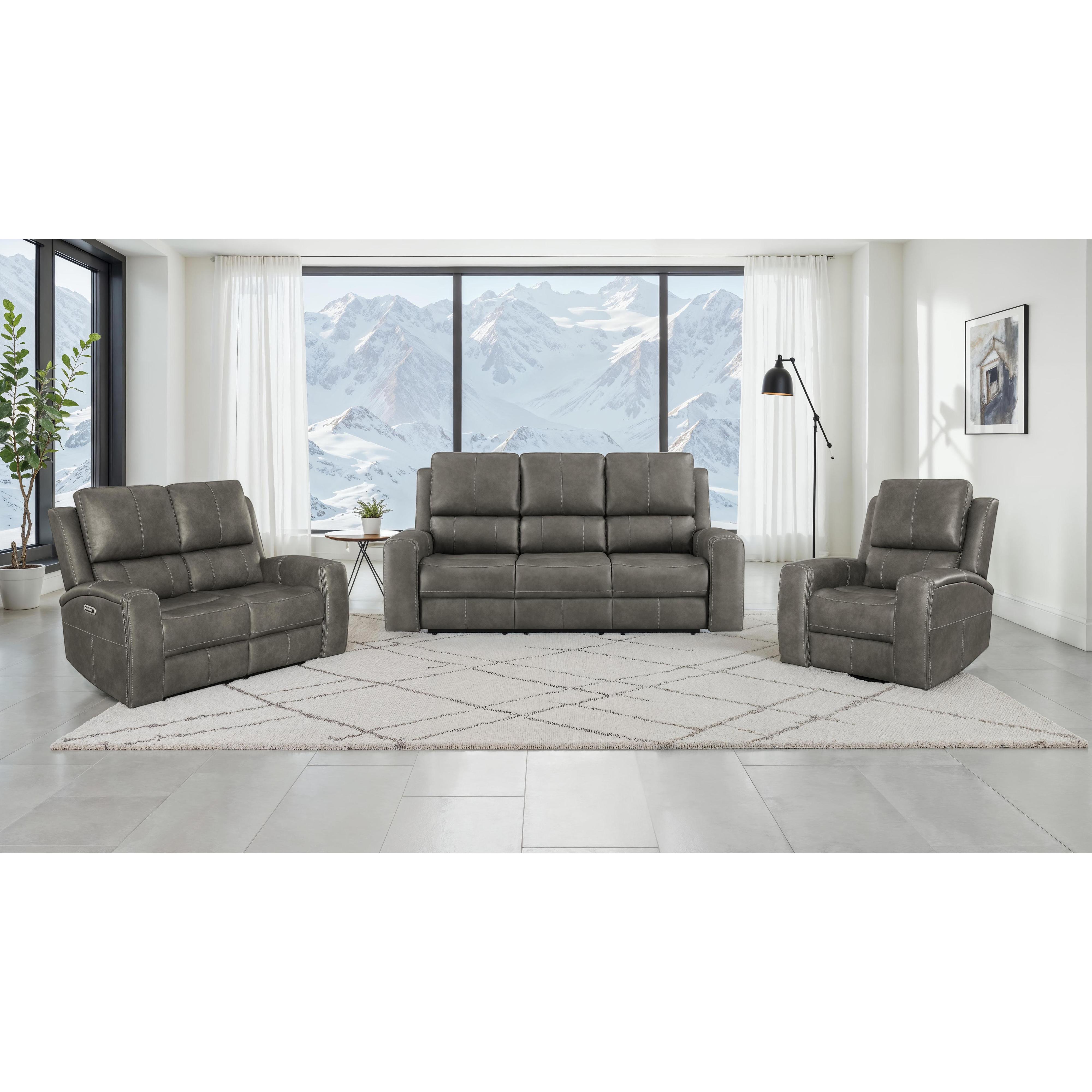  Coaster Furniture Brickston 603432PPP Triple Power Reclining Loveseat - Charcoal IMAGE 15