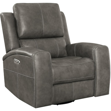  Coaster Furniture Brickston 603433PPP Triple Power Swivel Glider Recliner - Charcoal IMAGE 1