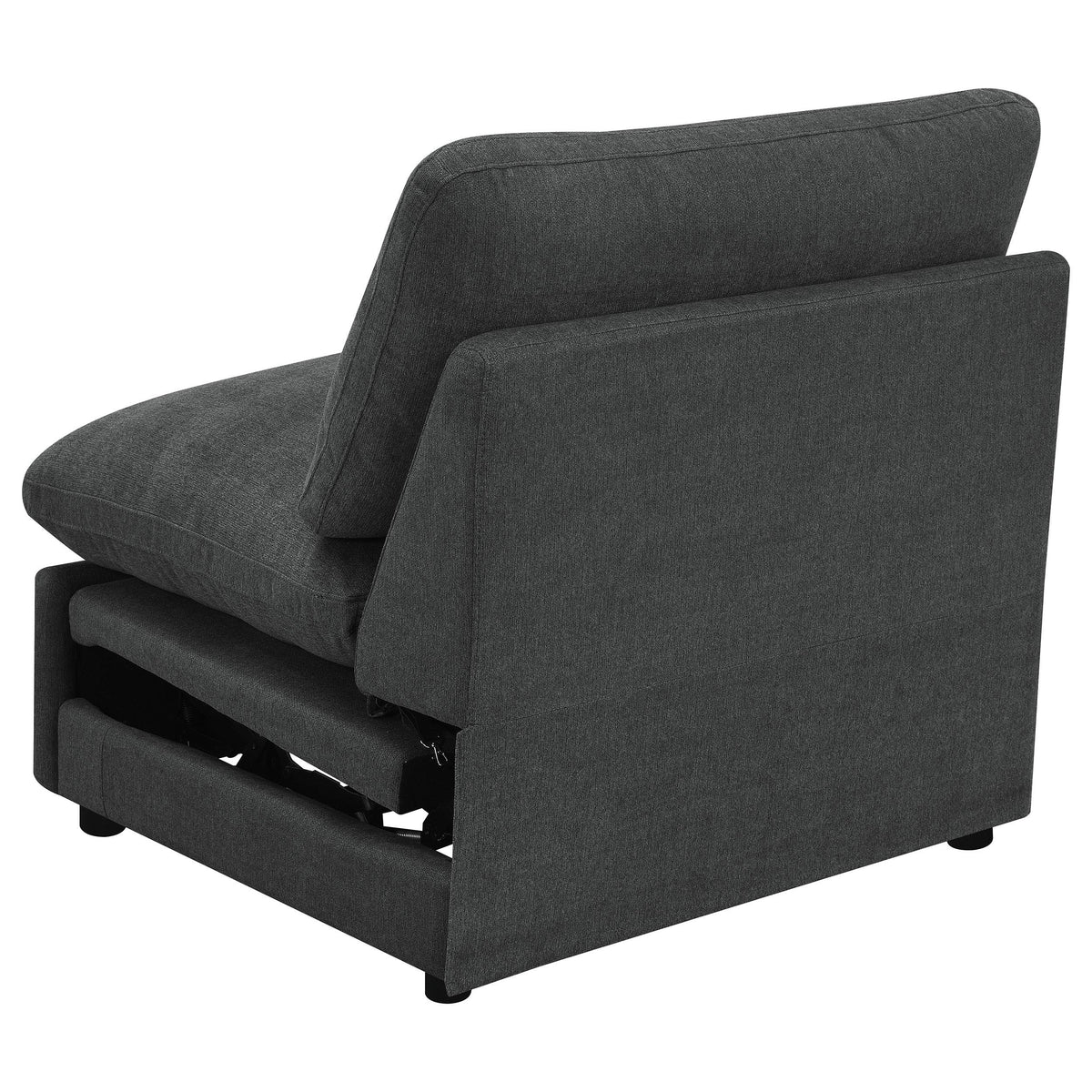  Coaster Furniture Collins 609530ARP Modular Power Armless Recliner - Dark Grey IMAGE 7