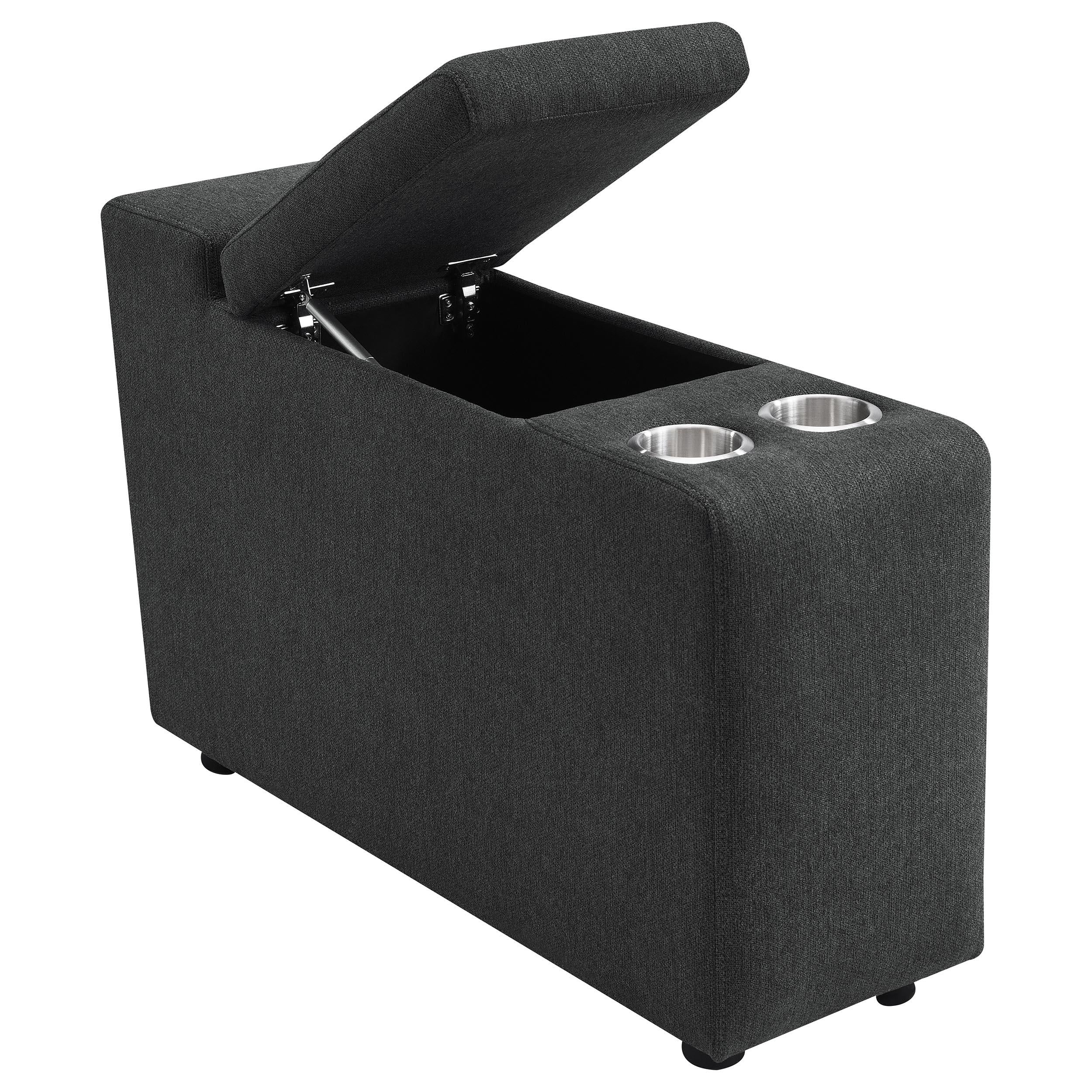  Coaster Furniture Collins 609530CON Upholstered Modular Storage Console - Dark Grey IMAGE 11