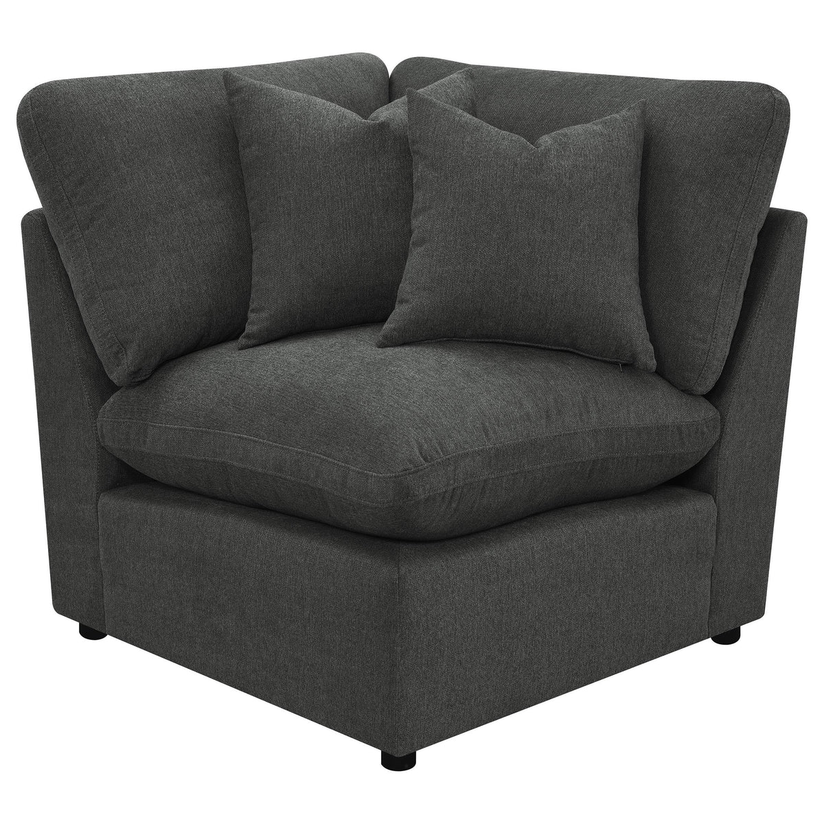  Coaster Furniture Collins 609530CRN Modular Corner Chair - Dark Grey IMAGE 1