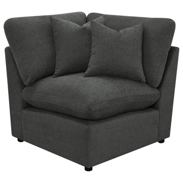 Coaster Furniture Collins 609530CRN Modular Corner Chair - Dark Grey IMAGE 1