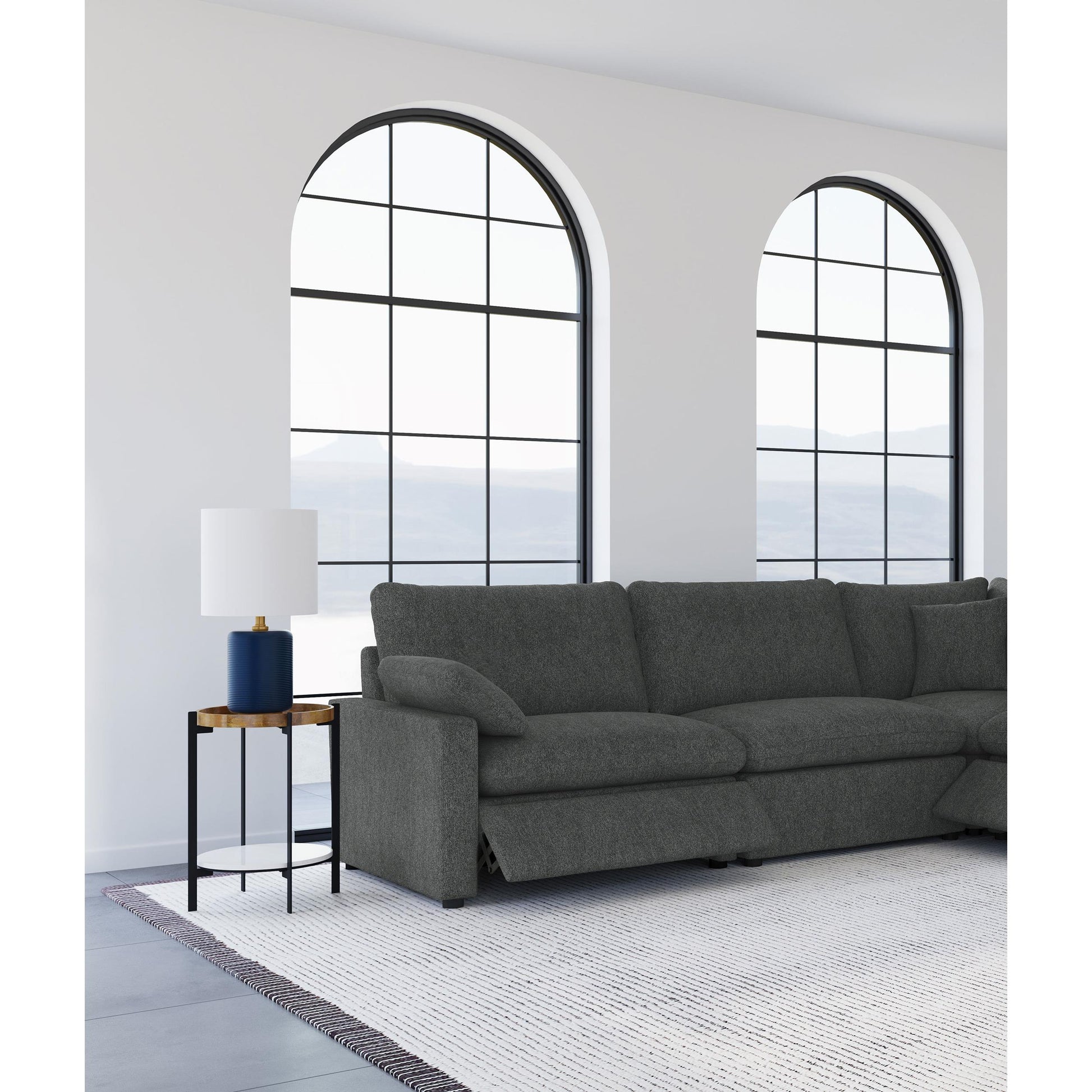  Coaster Furniture Collins 609530LRP Modular LAF Power Recliner - Dark Grey IMAGE 3