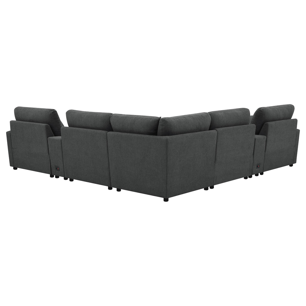 Coaster Furniture Collins 609530P-SETA 7-piece Modular Power Reclining Sectional - Dark Grey IMAGE 5