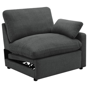  Coaster Furniture Collins 609530RRP Modular RAF Power Recliner - Dark Grey IMAGE 1