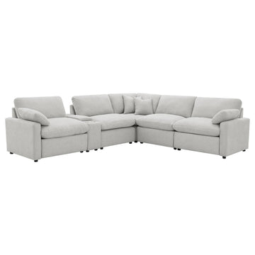  Coaster Furniture Collins 609560P-SET 6-piece Modular Power Reclining Sectional - Grey IMAGE 1