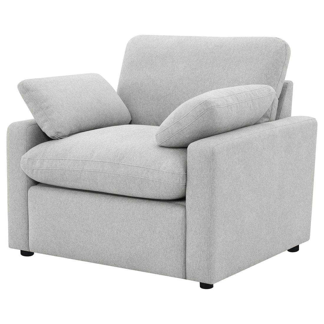 Coaster Furniture Collins 609563P Upholstered Power Recliner Chair - Grey IMAGE 1
