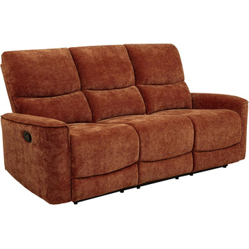  Coaster Furniture Navarro 609574 Chenille Upholstered Reclining Sofa - Burnt Orange IMAGE 1