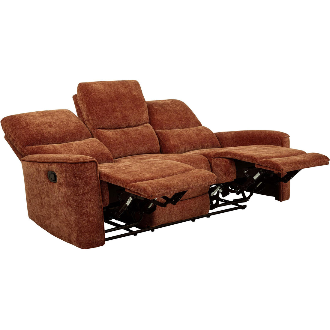  Coaster Furniture Navarro 609574 Chenille Upholstered Reclining Sofa - Burnt Orange IMAGE 1