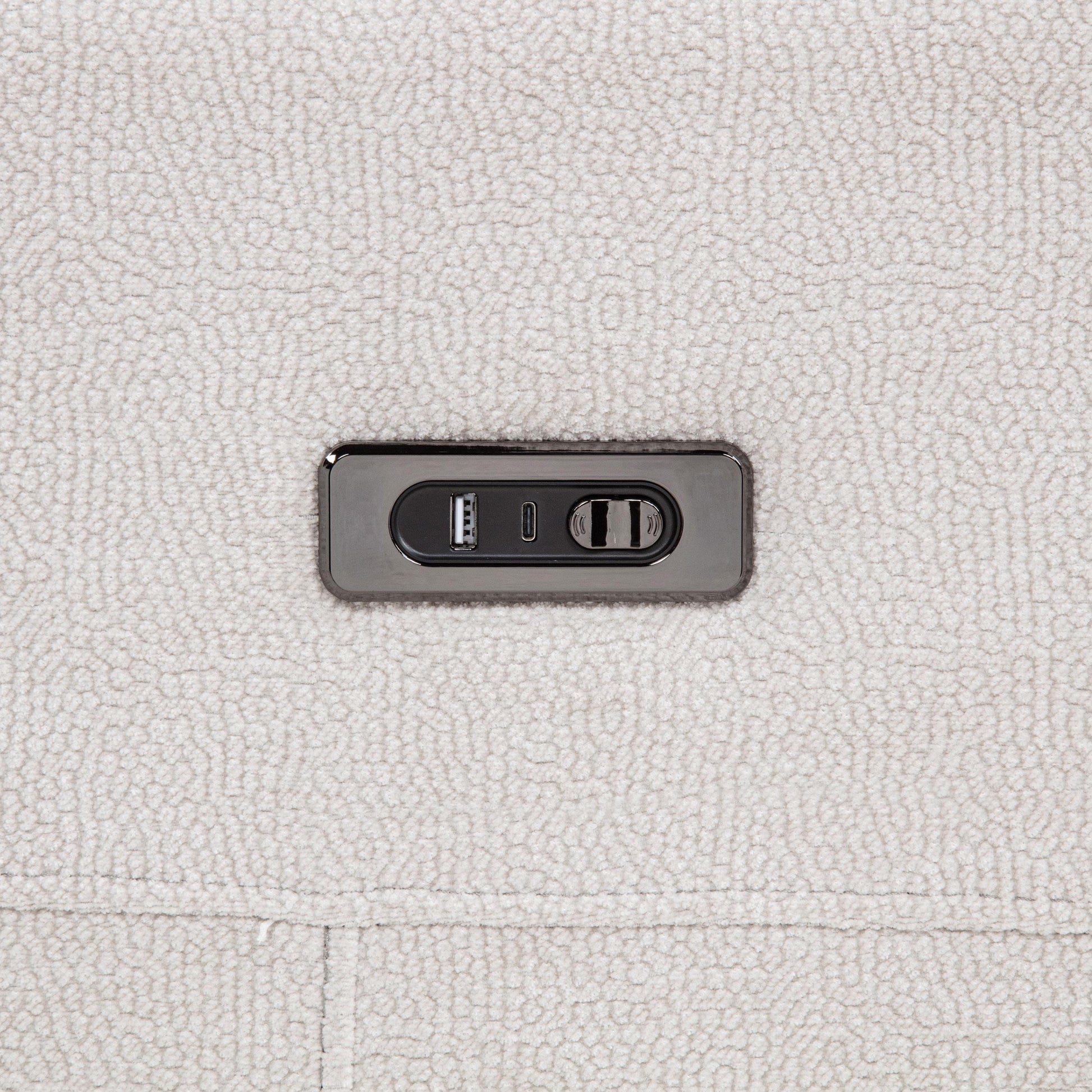 Coaster Furniture Kennett 610151P Chenille Upholstered Power Reclining Sofa - Ivory IMAGE 2