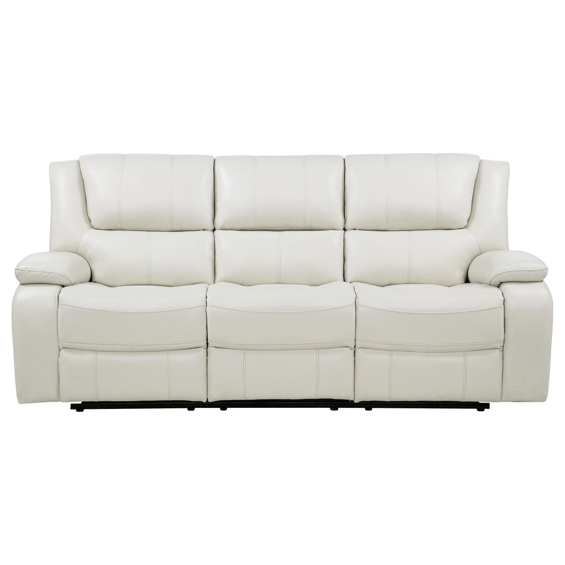  Coaster Furniture Camila 610247 Upholstered Motion Reclining Sofa - White IMAGE 1