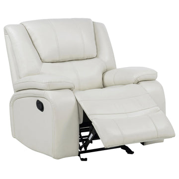  Coaster Furniture Camila 610249 Upholstered Glider Recliner Chair - White IMAGE 1