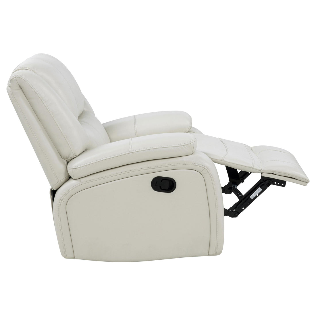  Coaster Furniture Camila 610249 Upholstered Glider Recliner Chair - White IMAGE 1