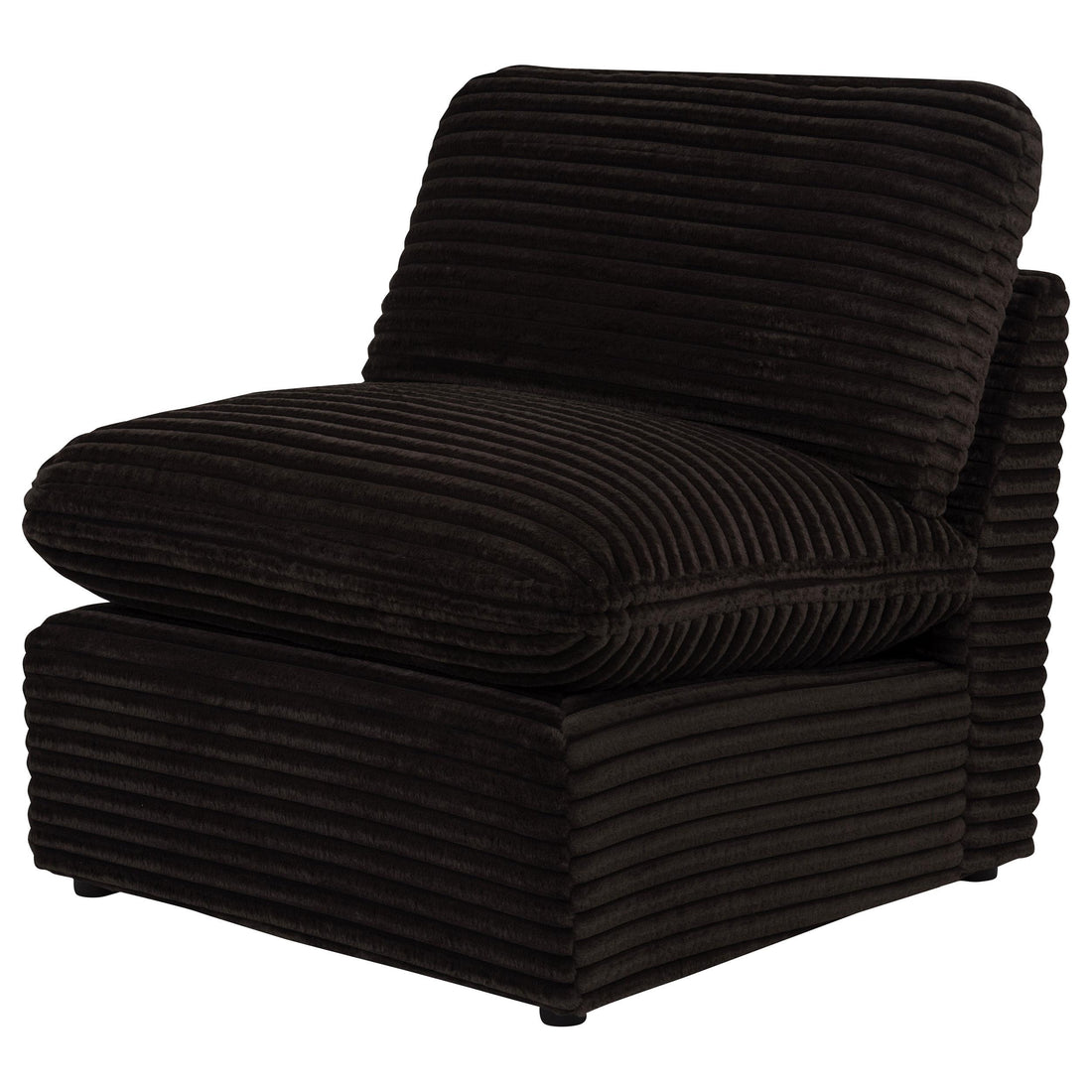  Coaster Furniture Collins 610350AC Modular Armless Chair - Chocolate Brown IMAGE 1